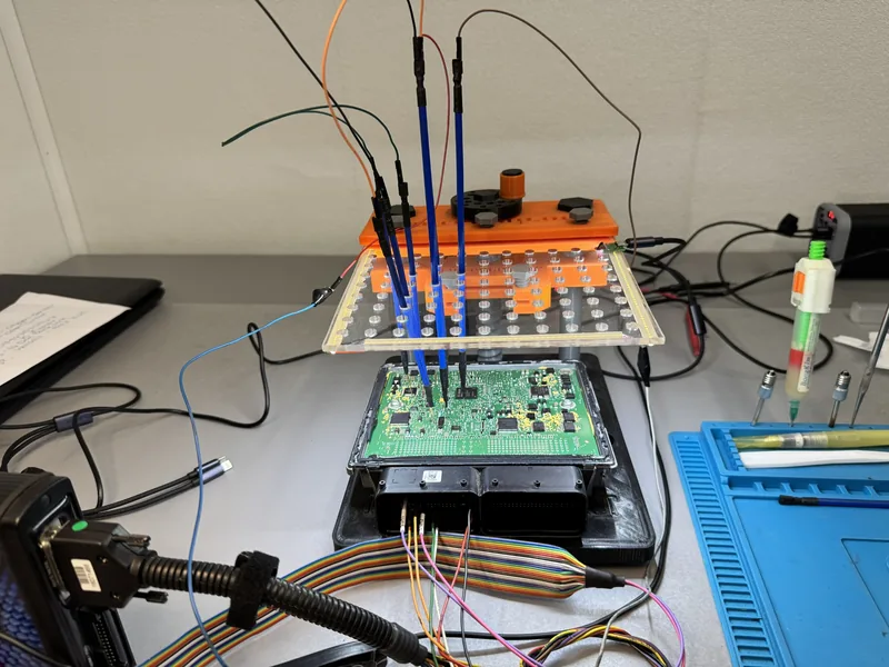 Audi 2.0 TFSI engine ECU direct bench programming setup