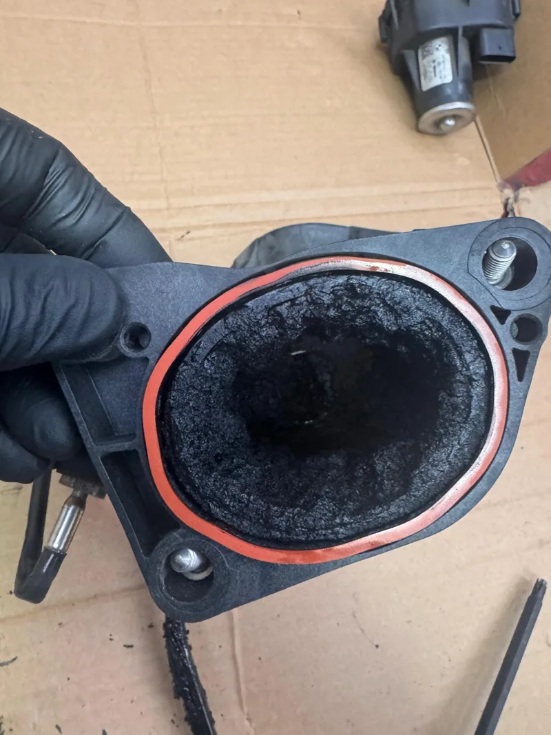 Removed intake opening and gasket