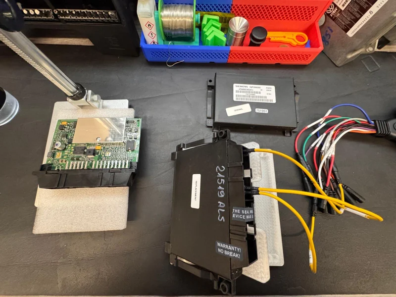 Open module and EGS52 units during bench work