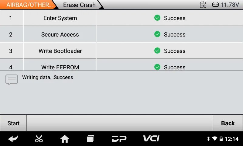 Programming application confirms operation success