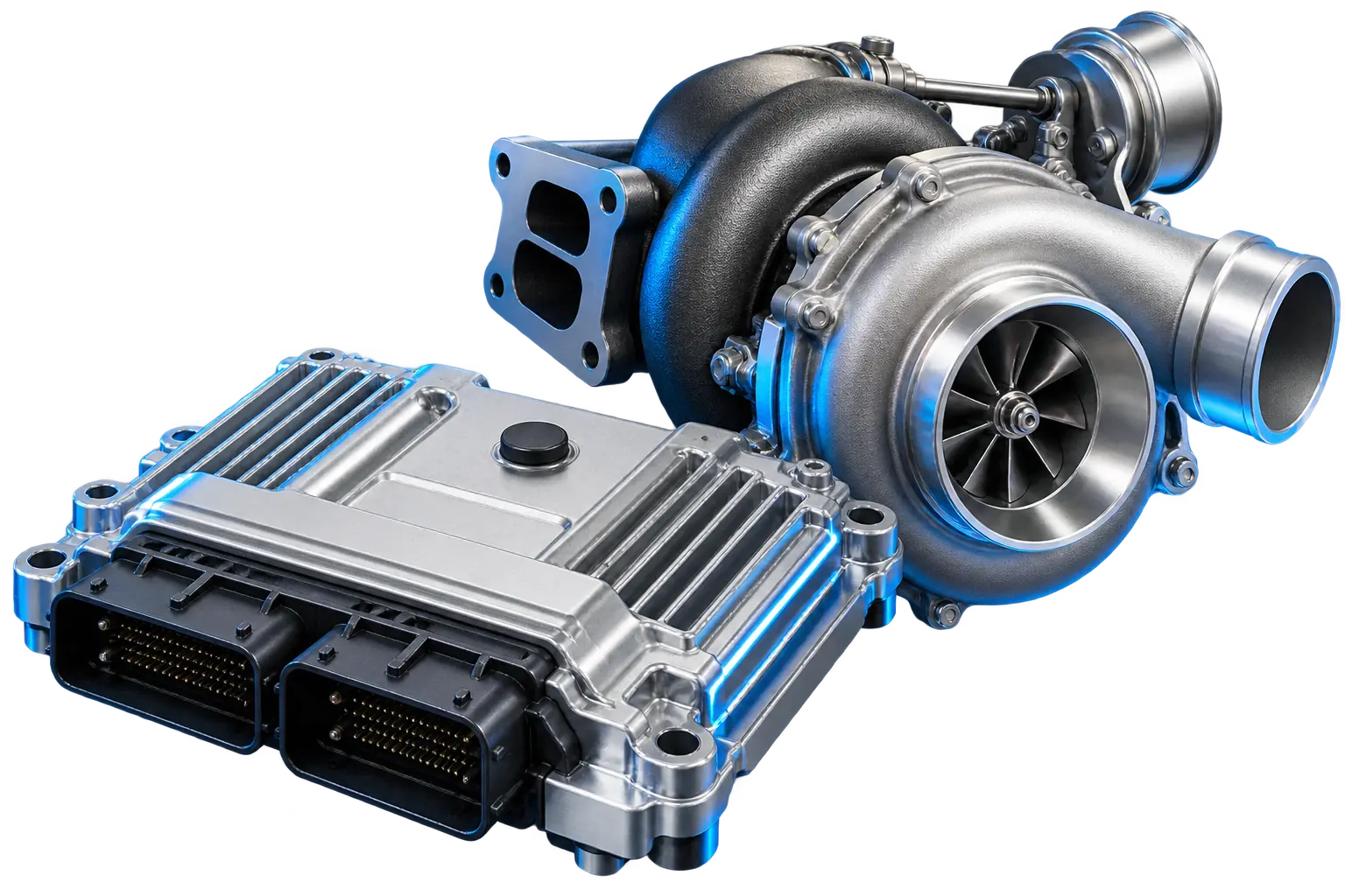 Illustrative ECU and turbocharger