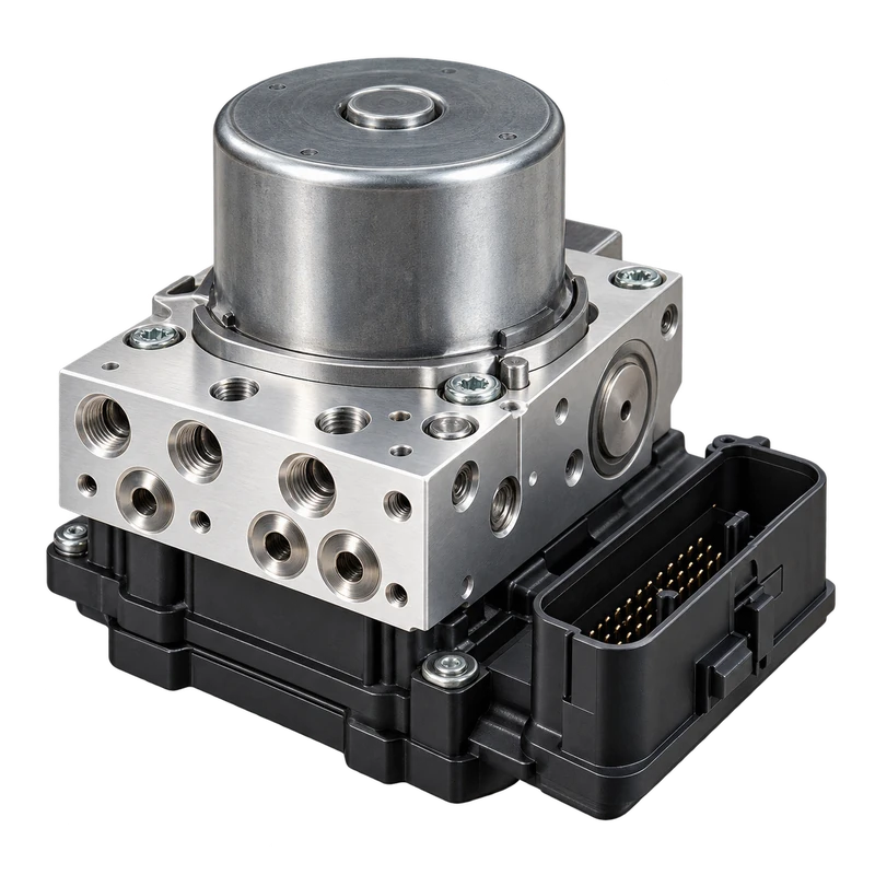 Automotive ABS pump and electronic control module isolated