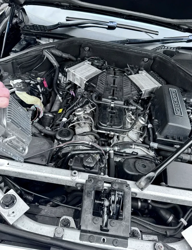 Rolls-Royce engine bay with ECU access for programming