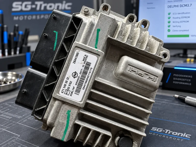 SsangYong Delphi DCM3.7AP engine ECU for cloning and immobiliser programming at SG-Tronic Motorsport