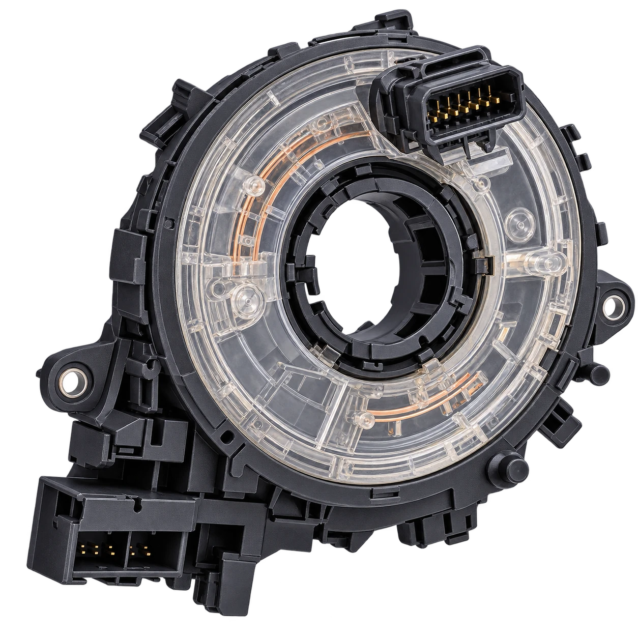 Compact black steering angle sensor module with connector