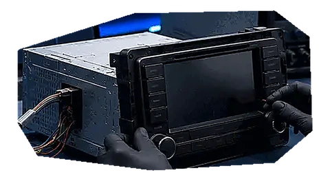 Illustrative isolated automotive electronic module for Radio decoding & infotainment programming services